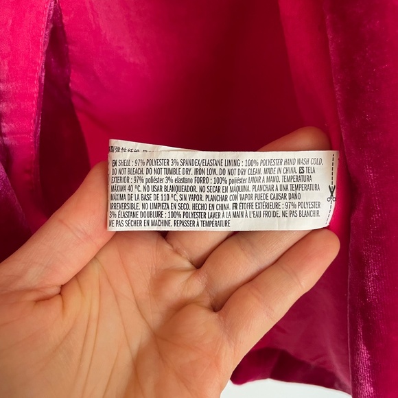 Endless Rose Fuchsia Oversized Velvet Blazer Size S (NWOT) - Picture 12 of 16